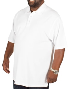 Bigdude Plain Polo Shirt White Tall