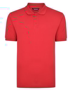 Bigdude Plain Polo Shirt Red Space Cherry Tall