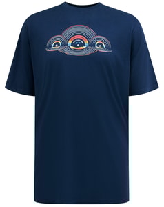 D555 Cheltenham Record With Reflection Print T-Shirt Navy