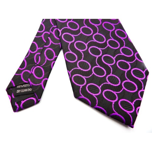 Knightsbridge Extra Long Abstract Tie Purple