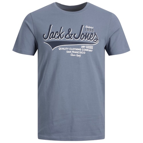 Jack & Jones Logo T-Shirt Flint Stone Grey