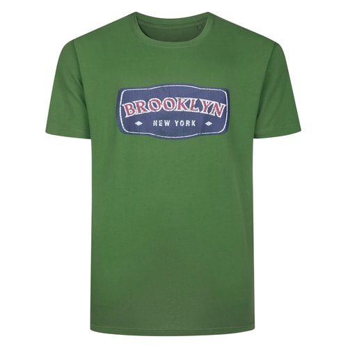 Bigdude Brooklyn Print T-Shirt Dark Green