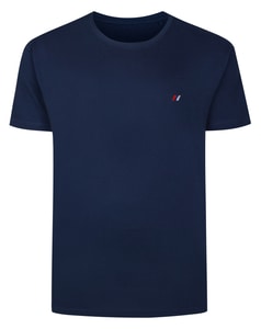 Bigdude Embroidered Logo T-Shirt Navy Tall