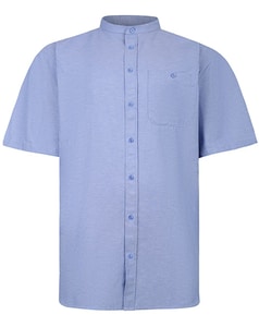Espionage Oxford Grandad Shirt Blue