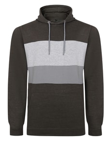 Bigdude Colour Block Hoody Charcoal