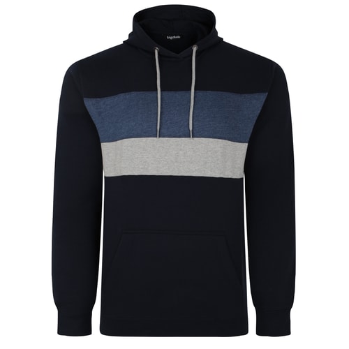 Bigdude Colour Block Hoody Navy