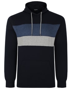 Bigdude Colour Block Hoody Navy