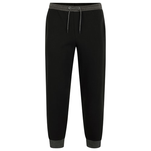 Bigdude Contrast Joggers Black/Charcoal