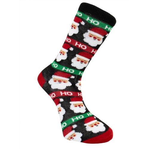 Novelty Design Christmas 1 Pack Socks Black