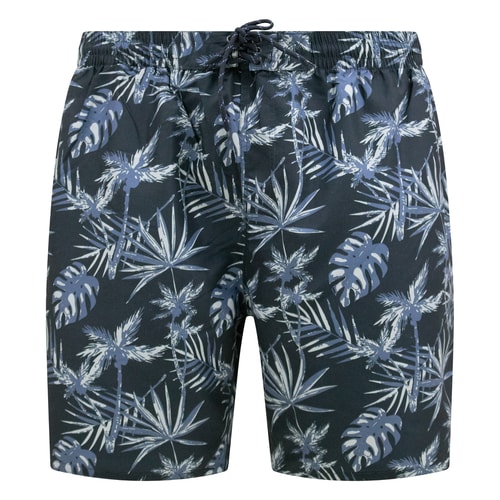 D555 Cleethorpes All Over Hawaiian Print Swim Shorts Navy