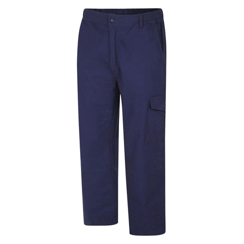 Bigdude Elasticated Waist Cargo Trousers Navy