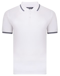 Bigdude Tipped Polo Shirt White