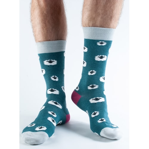 Doris & Dude Teal Sheep Socks