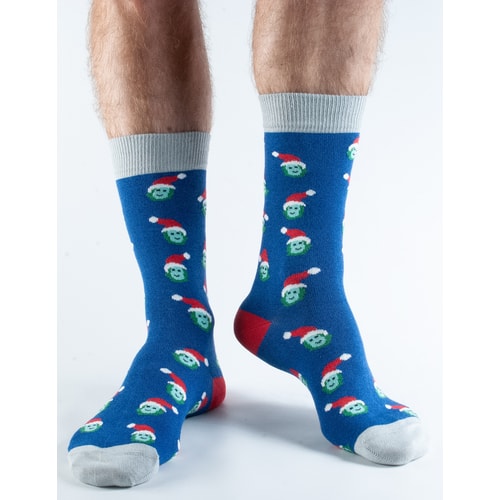 Doris & Dude Blue Sprouts Socks