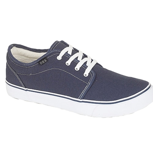 Canvas Lace Up Plimsolls Navy