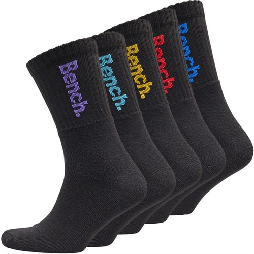 Bench Axon Five Pack Crew Socks Black/Multi