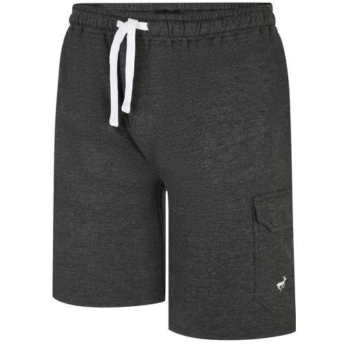 Bigdude Fleece Cargo Shorts Charcoal