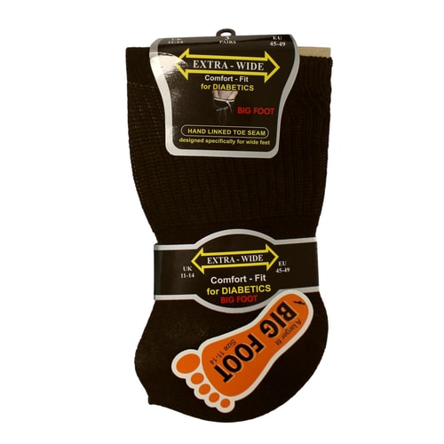 Big Foot Extra Wide Socks For Diabetics 3 Pack