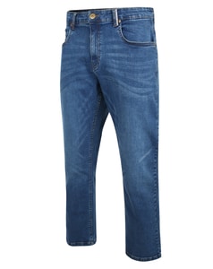 Bigdude Stretch Jeans With Selvedge Finish Mid Wash