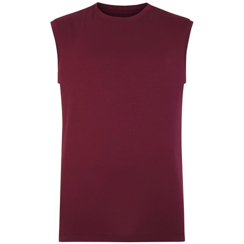 Bigdude Plain Sleeveless T-Shirt Burgundy