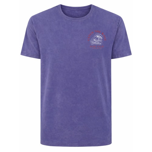 Bigdude Washed Print T-Shirt Indigo