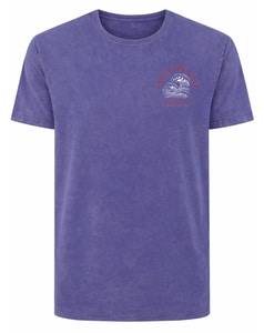 Bigdude Washed Print T-Shirt Indigo