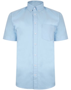 Bigdude Oxford Short Sleeve Shirt Light Blue
