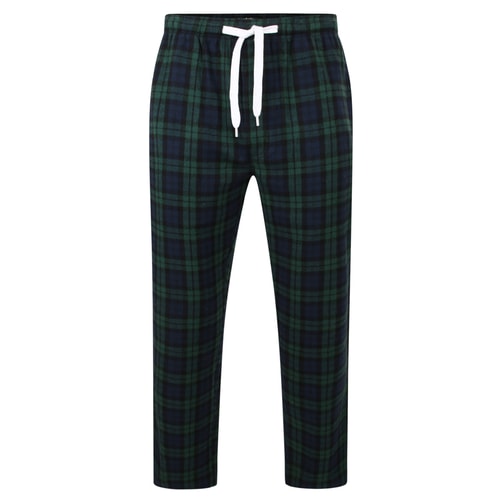 Bigdude Soft Flannel Checked Pyjama Pants Green