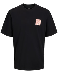 Jack & Jones Jeans Crew Neck Printed T-Shirt Black