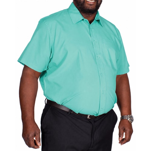 Bigdude Classic Short Sleeve Poplin Shirt Green Tall