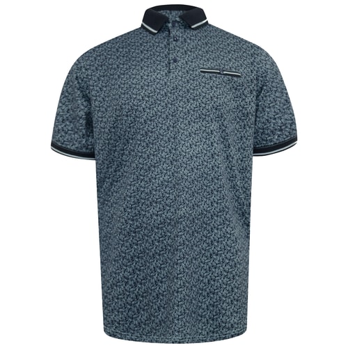 D555 Woolwich All Over Print Polo Shirt Blue