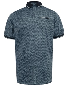 D555 Woolwich All Over Print Polo Shirt Blue