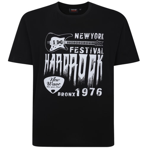 Espionage Hardrock Print T-Shirt Black