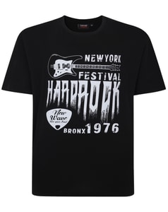 Espionage Hardrock Print T-Shirt Black