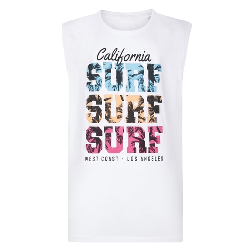 Bigdude Surf Sleeveless T-Shirt White