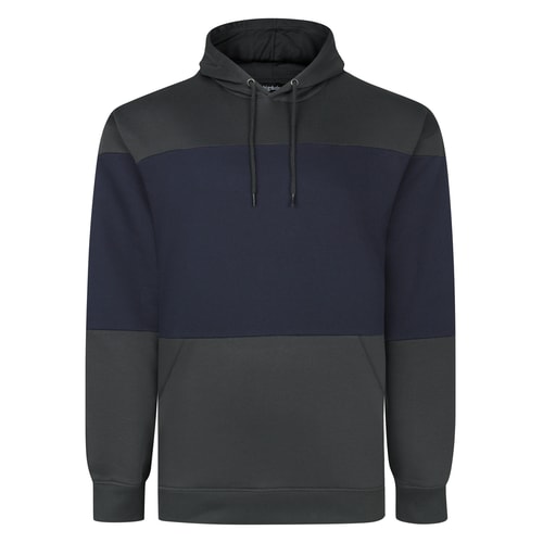 Bigdude Block Cut & Sew Hoodie Charcoal