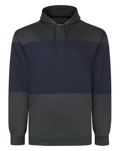 Bigdude Block Cut & Sew Hoodie Charcoal