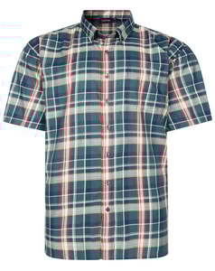 Espionage Short Sleeve Check Shirt Green