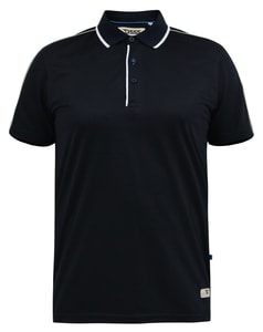 D555 Sussex Jersey Polo Shirt With Piping Detail Navy