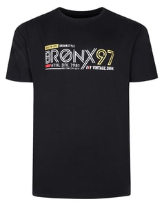 Bigdude Bronx Print T-Shirt Black