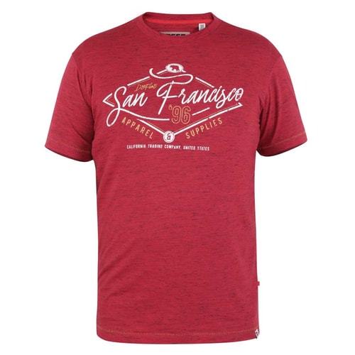 D555 San Francisco Printed T-Shirt Red