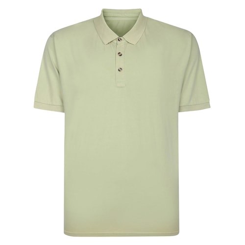 Bigdude Wash Effect Polo Light Green