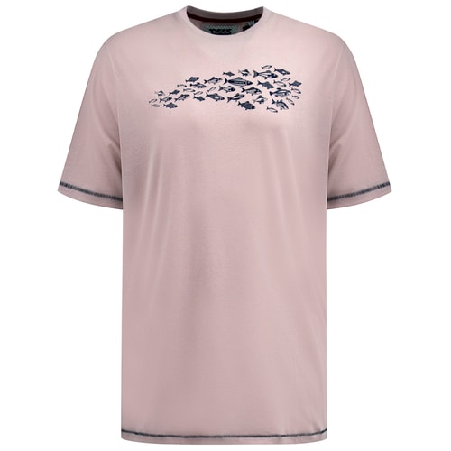 D555 Bournemouth Shoal Of Fish Printed Crew Neck T-Shirt Dusty Pink