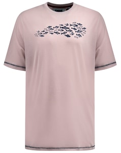 D555 Bournemouth Shoal Of Fish Printed Crew Neck T-Shirt Dusty Pink