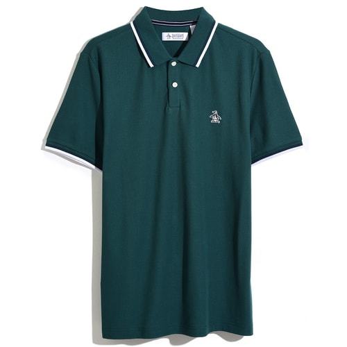 Original Penguin Tipped Sticker Pete Polo Shirt June Bug