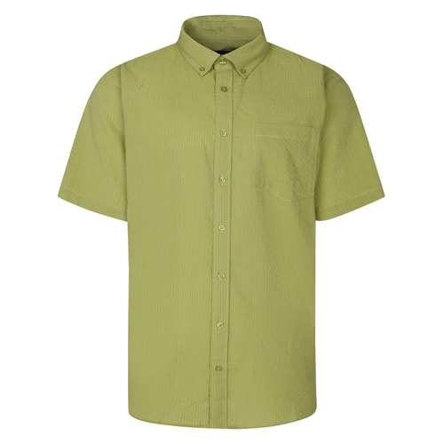 Bigdude Easy Iron Seersucker Shirt Sage Tall