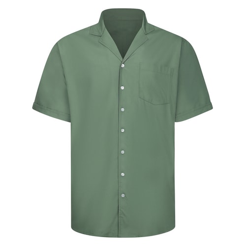 Bigdude Relaxed Collar Rayon Shirt Sage Green