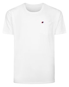 Bigdude Embroidered Pocket T-Shirt White Tall