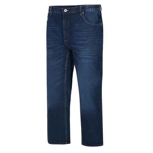 Bigdude Elasticated Waist Jeans With Selvedge Finish Raw Wash