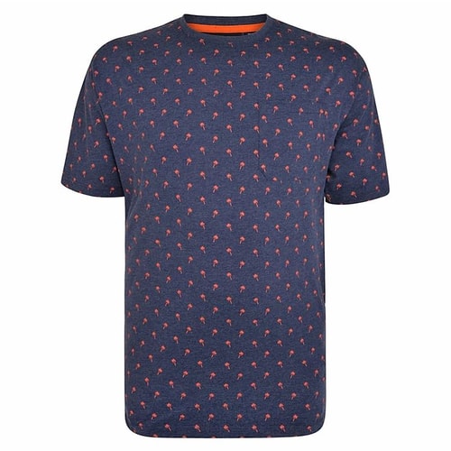 Espionage Mini Palm Print T-Shirt Navy Marl